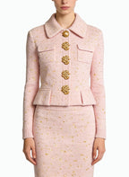 Women's Elegant Button-front Short Coat
