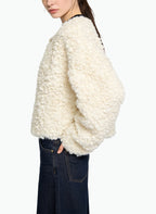 Women's Fashionable Cropped Button-front Coat