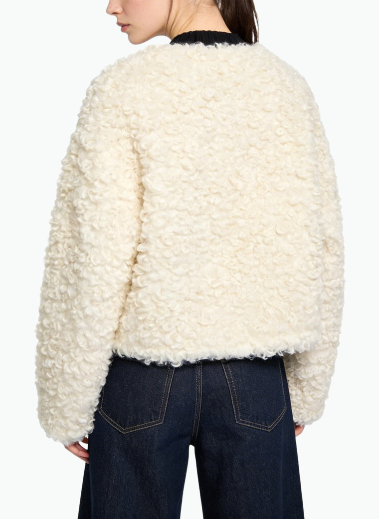 Women's Fashionable Cropped Button-front Coat