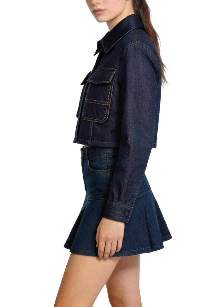 Women's Utility Pocket Short Coat