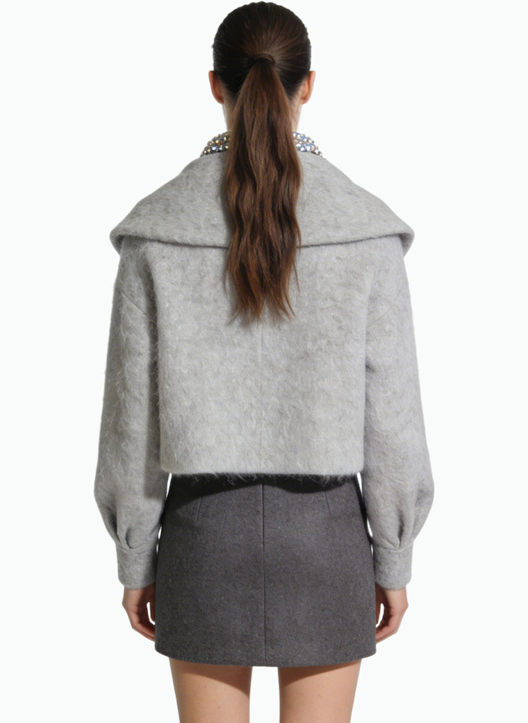 Women's Scarf-collar Short Coat