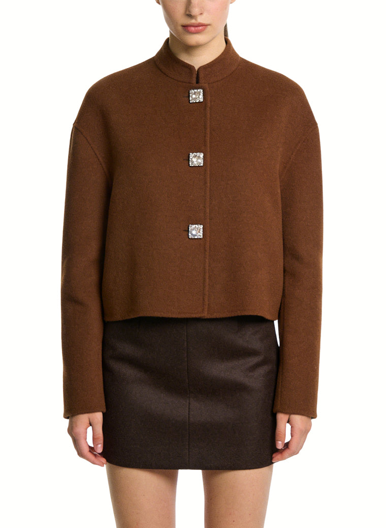 Women's Retro Button-front Short Coat