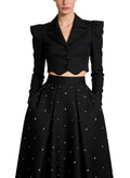 Women's Cropped Elegant Tailored Coat