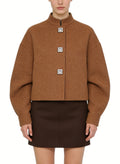 Women's Minimalistr Button-front Short Coat