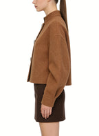 Women's Minimalistr Button-front Short Coat