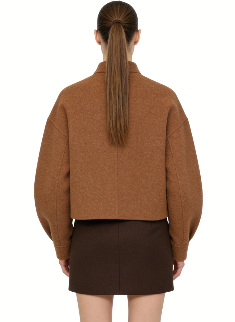 Women's Minimalistr Button-front Short Coat