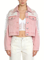 Women's Contrast-panel Cropped Coat