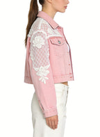 Women's Contrast-panel Cropped Coat