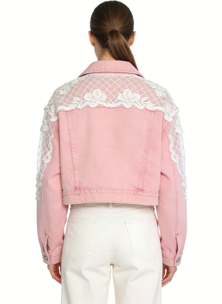 Women's Contrast-panel Cropped Coat