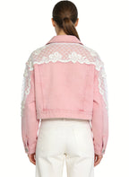 Women's Contrast-panel Cropped Coat