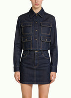 Women's Utility Pocket High-waist Short Coat