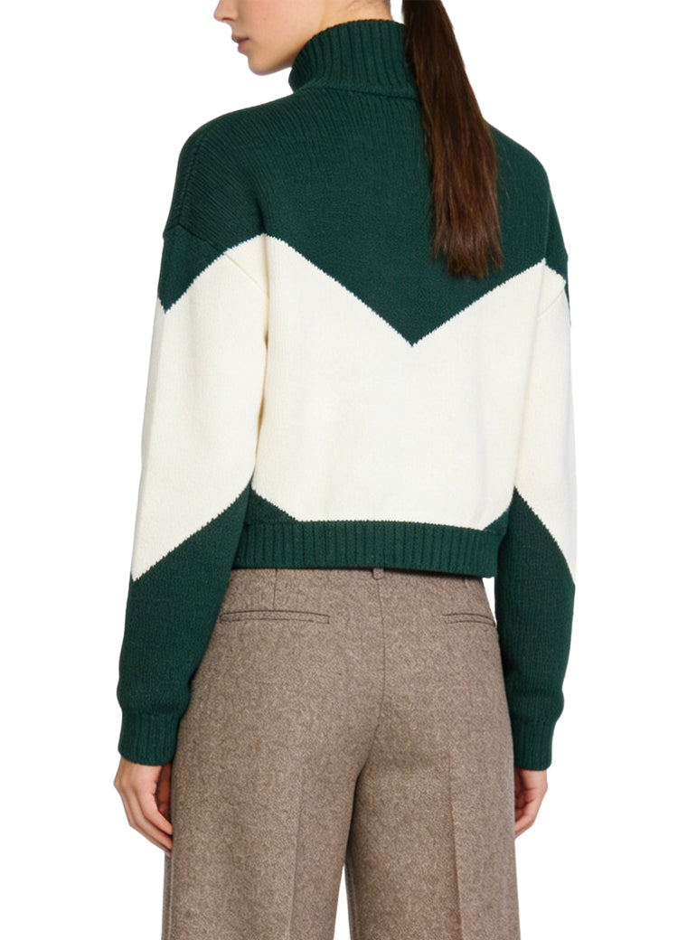 Women's Color-block Zip-up Track Coat