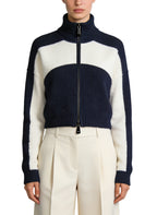 Women's Retro Color-block Zip-up Track Coat