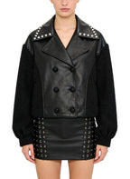 Women's Studded-detail Fashionable Coat