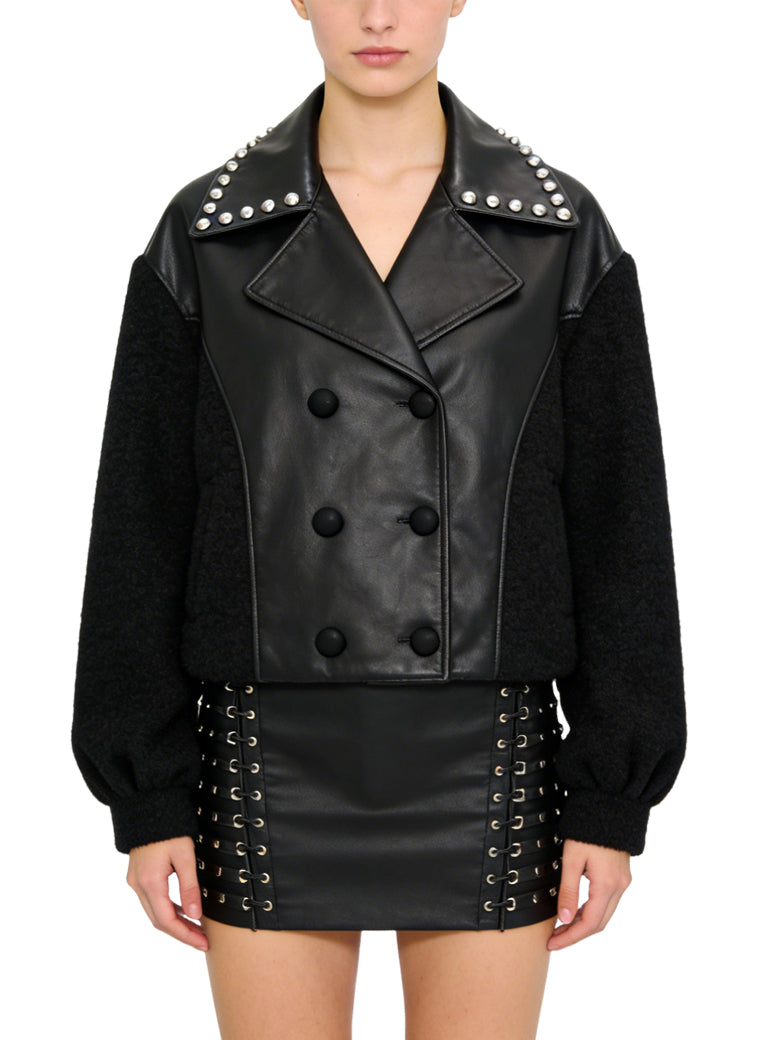 Women's Studded-detail Fashionable Coat