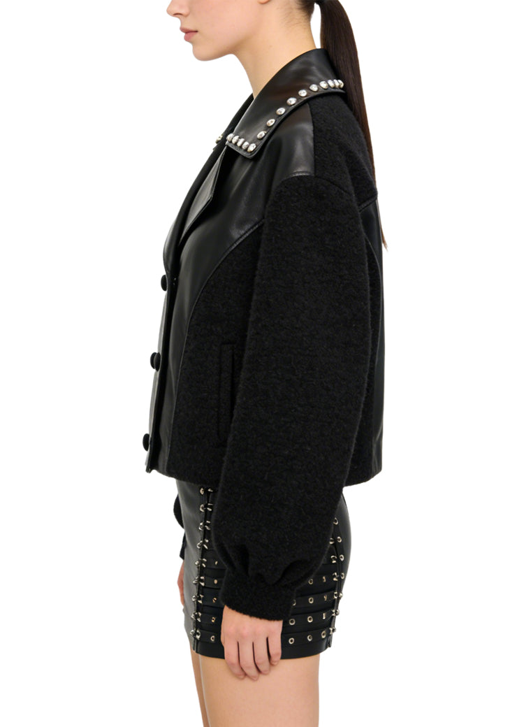 Women's Studded-detail Fashionable Coat