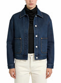 Women's Utility Pocket Denim Button-front Coat