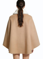 Women's Bow-collar Wrap-front Short Coat