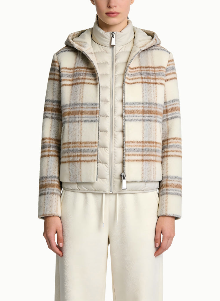 Women's Plaid Pattern Short Coat