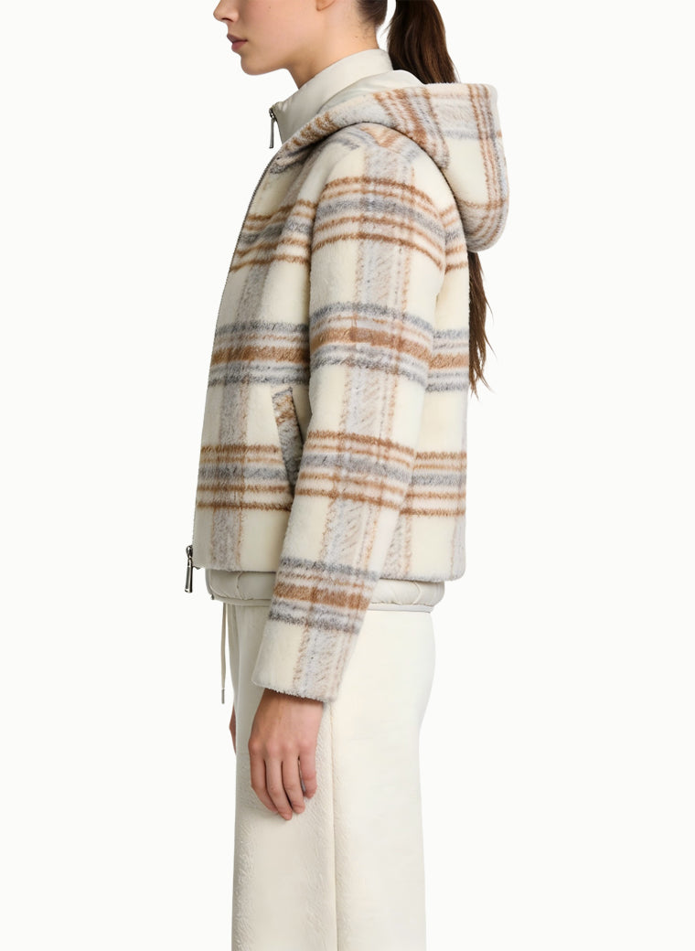 Women's Plaid Pattern Short Coat