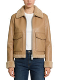 Women's Lapel-collar Utility Pocket Short Coat
