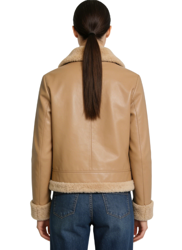 Women's Lapel-collar Utility Pocket Short Coat
