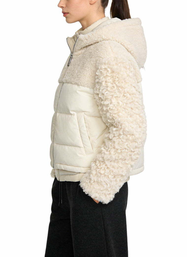 Women's Hooded Fleece-lined Zip-up Coat