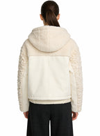 Women's Hooded Fleece-lined Zip-up Coat