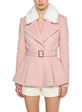Women's Belted Waist Tailored Coat