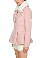 Women's Belted Waist Tailored Coat