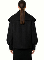 Women's Oversized Lapel Pocket-detail Coat