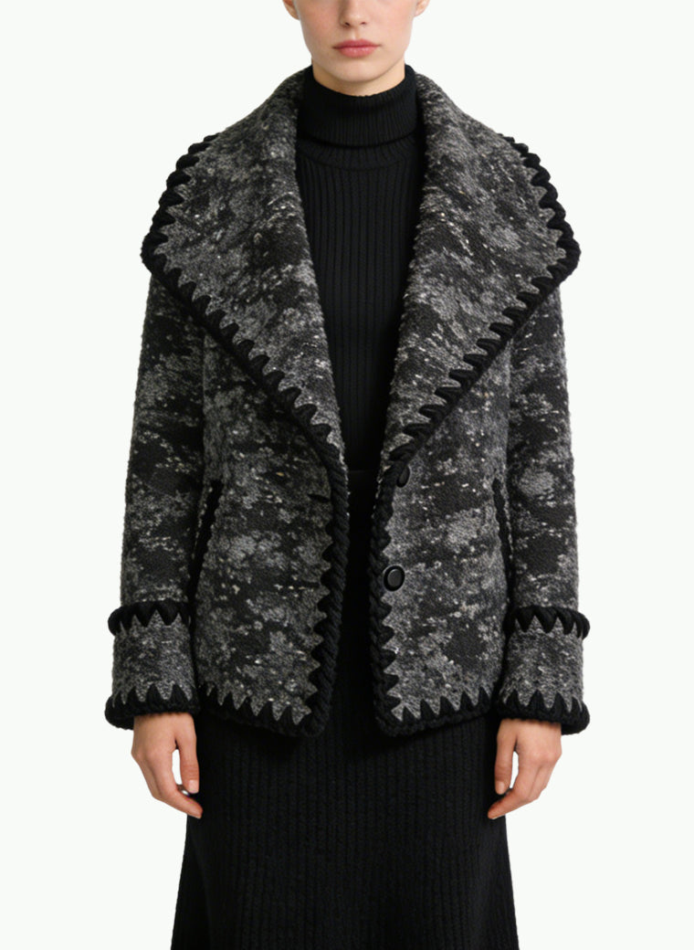 Women's High Fashion Lapel Open-front Coat