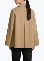 Women's Cape-sleeve Button-front Trench-style Coat