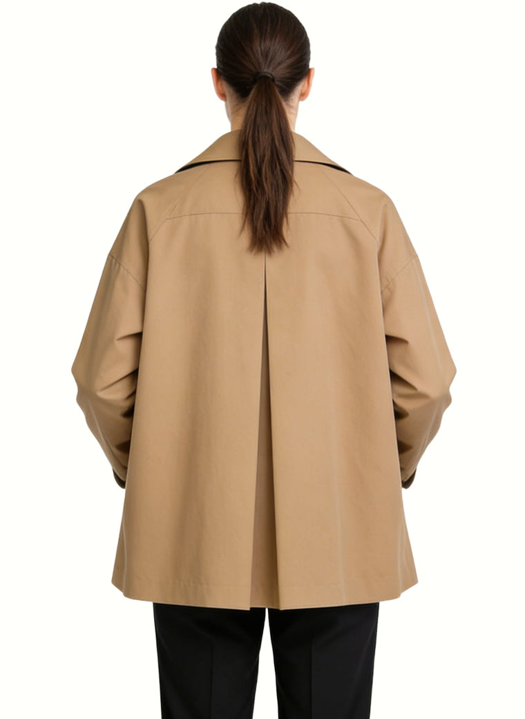 Women's Double-breasted Lapel Trench-style Coat