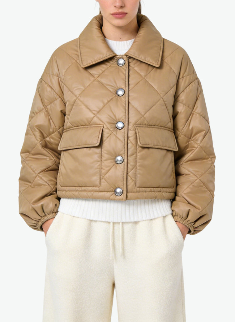 Women's Pocket-detail Utility-style Short Coat
