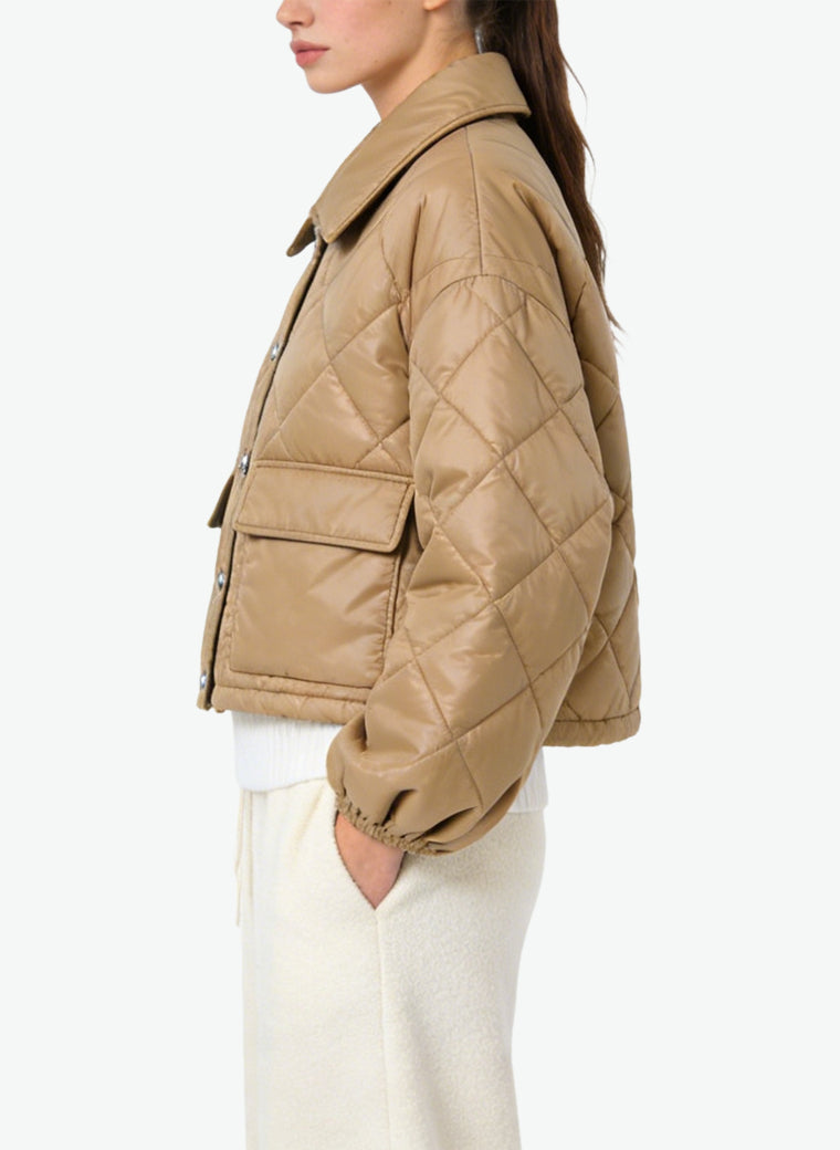 Women's Pocket-detail Utility-style Short Coat