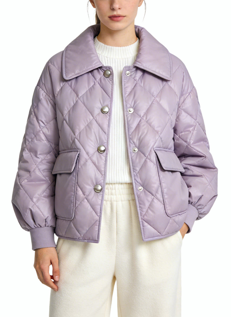Women's Minimalist Warm Cropped Coat