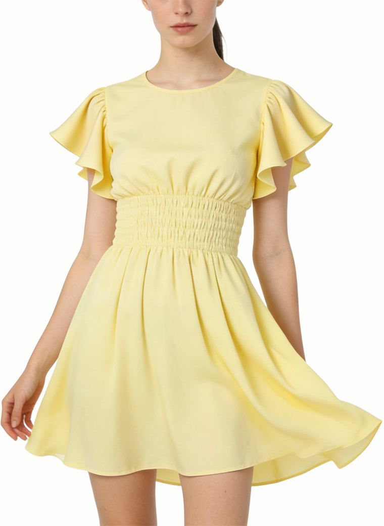 Round Neck Women's Gentle and Fresh Vacation Style Dress
