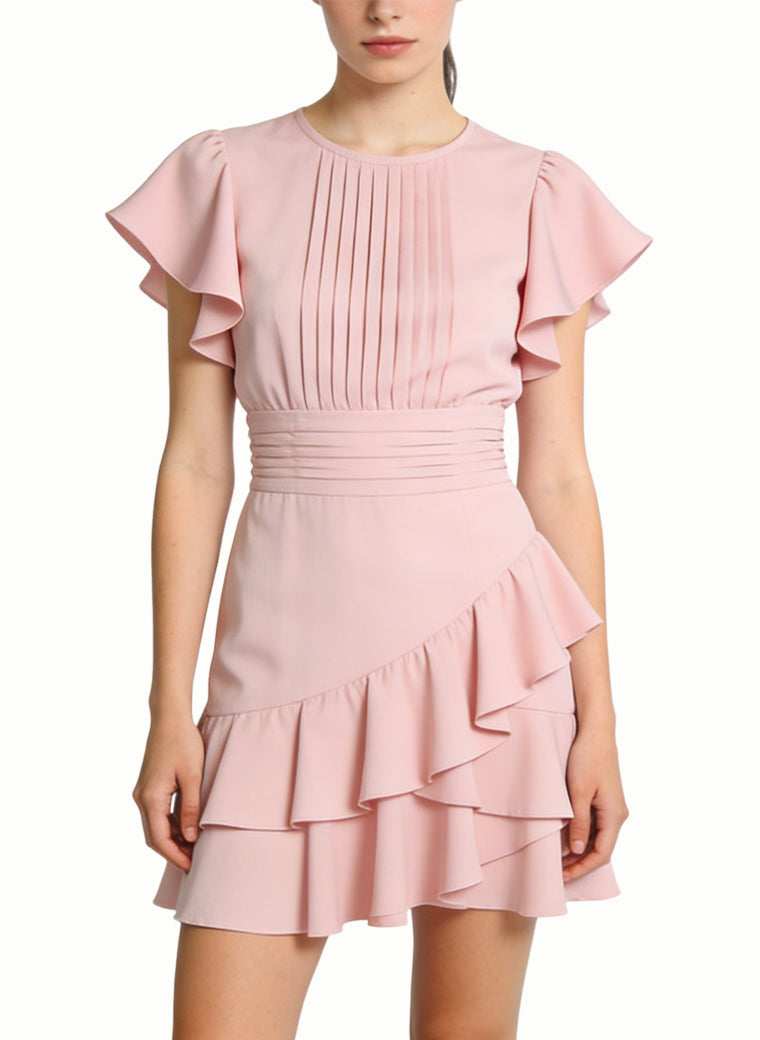 Round Neck Women's Gentle Date Style Dress