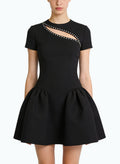 Round Neck A-Line Skirt Sweet and Cool Style Dress