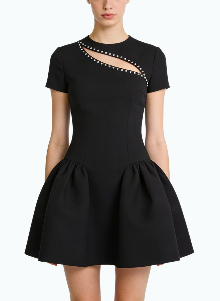 Round Neck A-Line Skirt Sweet and Cool Style Dress