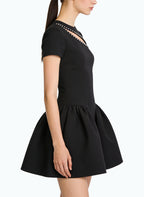 Round Neck A-Line Skirt Sweet and Cool Style Dress