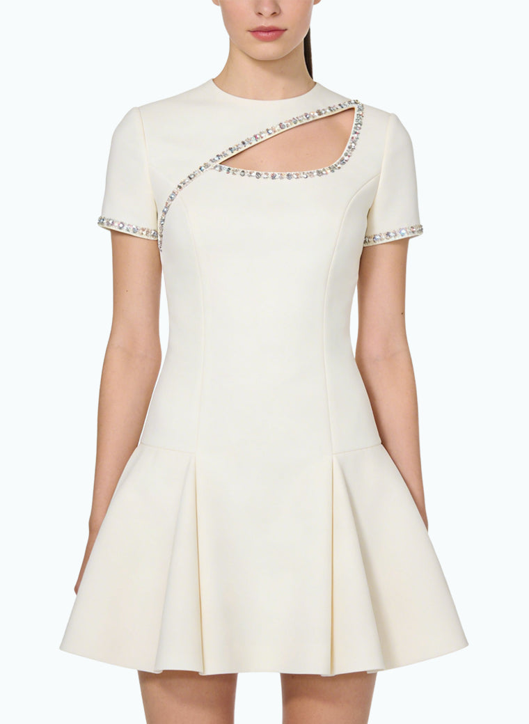 Round Neck Slim Fit Gentle and Elegant Style Dress