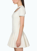 Round Neck Slim Fit Gentle and Elegant Style Dress