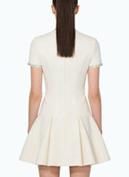 Round Neck Slim Fit Gentle and Elegant Style Dress