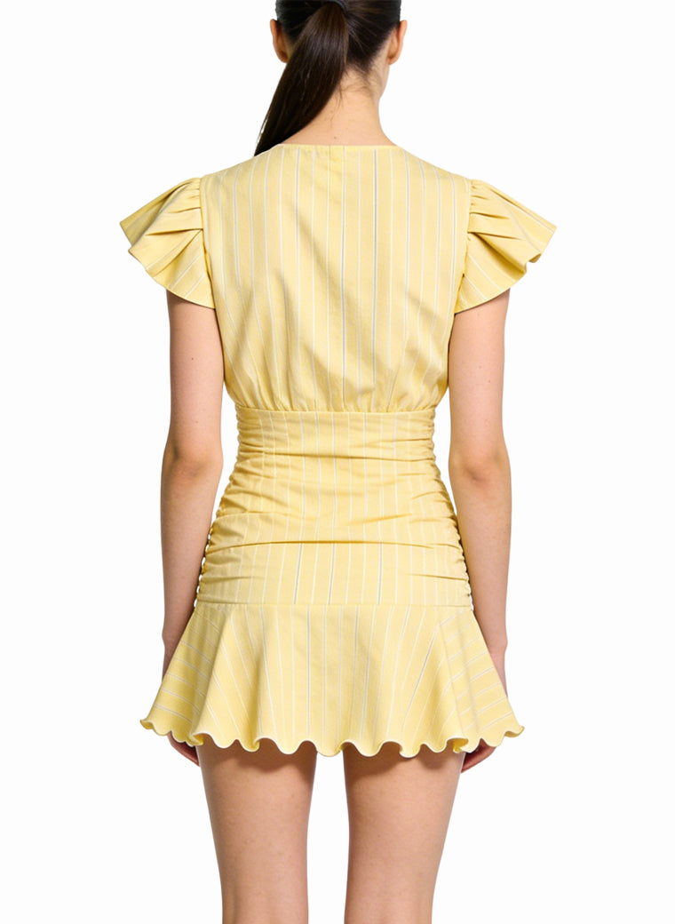 Round Neck Fresh and Youthful Style Dress