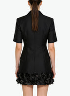 Suit Lapel Short Sleeve Commuter Dress