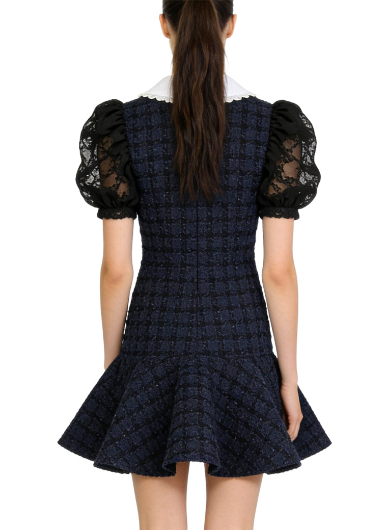 Peter Pan Collar Chanel Style Elegant Dress