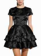 Retro Jacquard Elegant Dress for Women