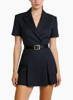 Suit Collar Dress for Women's Minimalist Style
